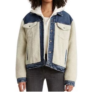 Levi's  Sherpa Teddy Denim Trucker Jean Jacket XS